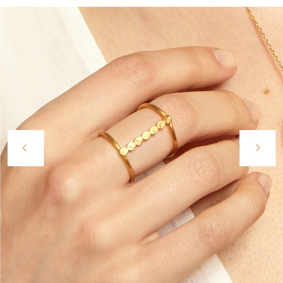 SATYA JEWELRY Cycles of the Goddess Moon Adjustable Gold Ring - Picture 6 of 8